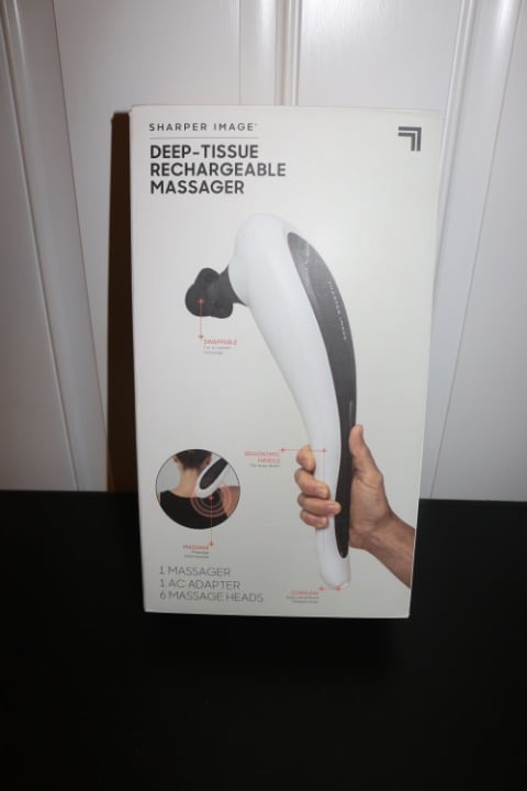 Sharper Image deep tissue rechargeable massager NIB 6 massager heads