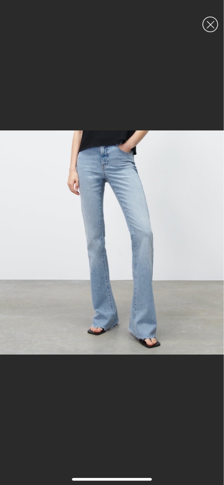 ZARA Z1975 Raw Hem Stretch Flare Jeans Size 4
