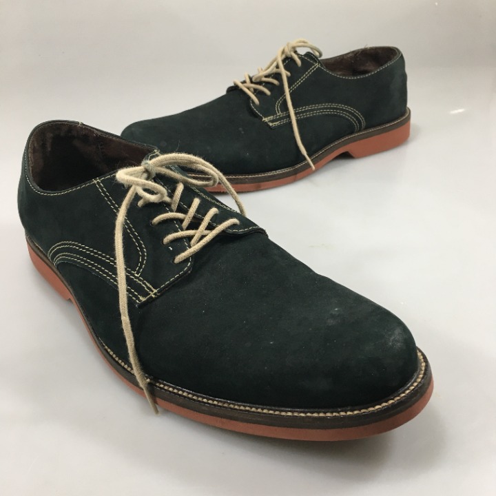 Nordstrom 11 M Black Nubuck Leather Beige Laces Shoes M23209A
