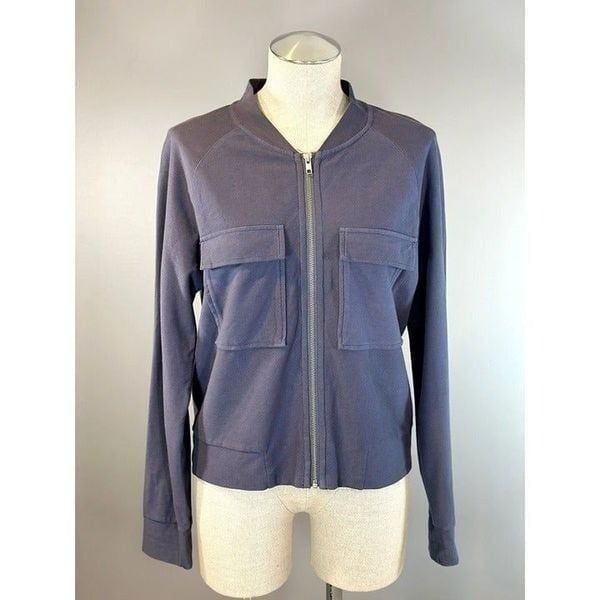 Bobi Cargo Bomber Jacket in Periwinkle Size M