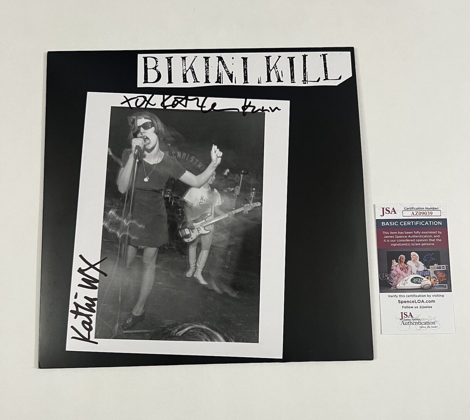 KATHLEEN HANNA BIKINI KILL SIGNED ‘THE FIRST TWO RECORDS’ VINYL LP KATHI JSA