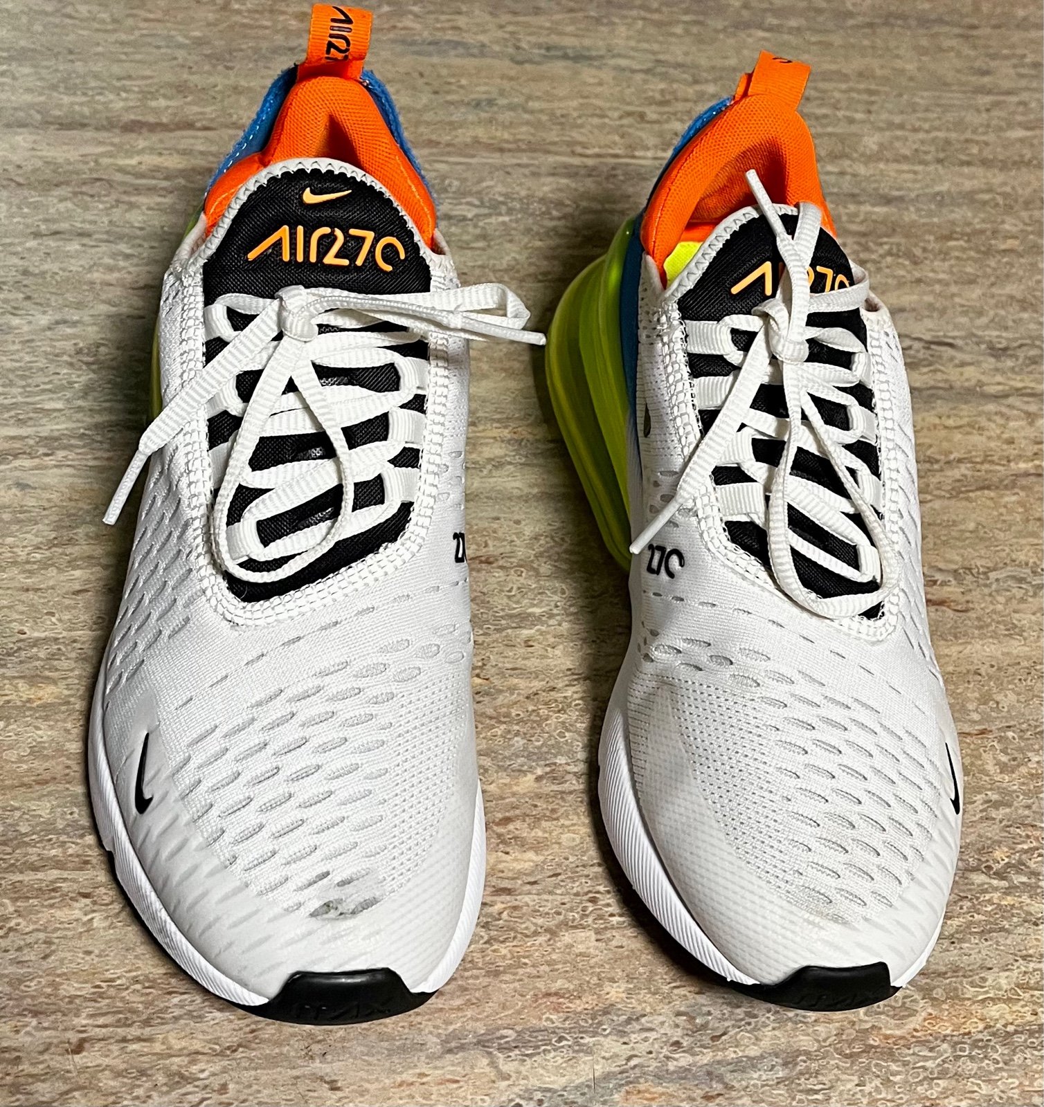 Nike Air Max 270 React Shoes in White/Multicolor