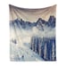 Snowy Winter View Ambesonne Black White Art Soft Flannel Fleece Throw Blanket Pl