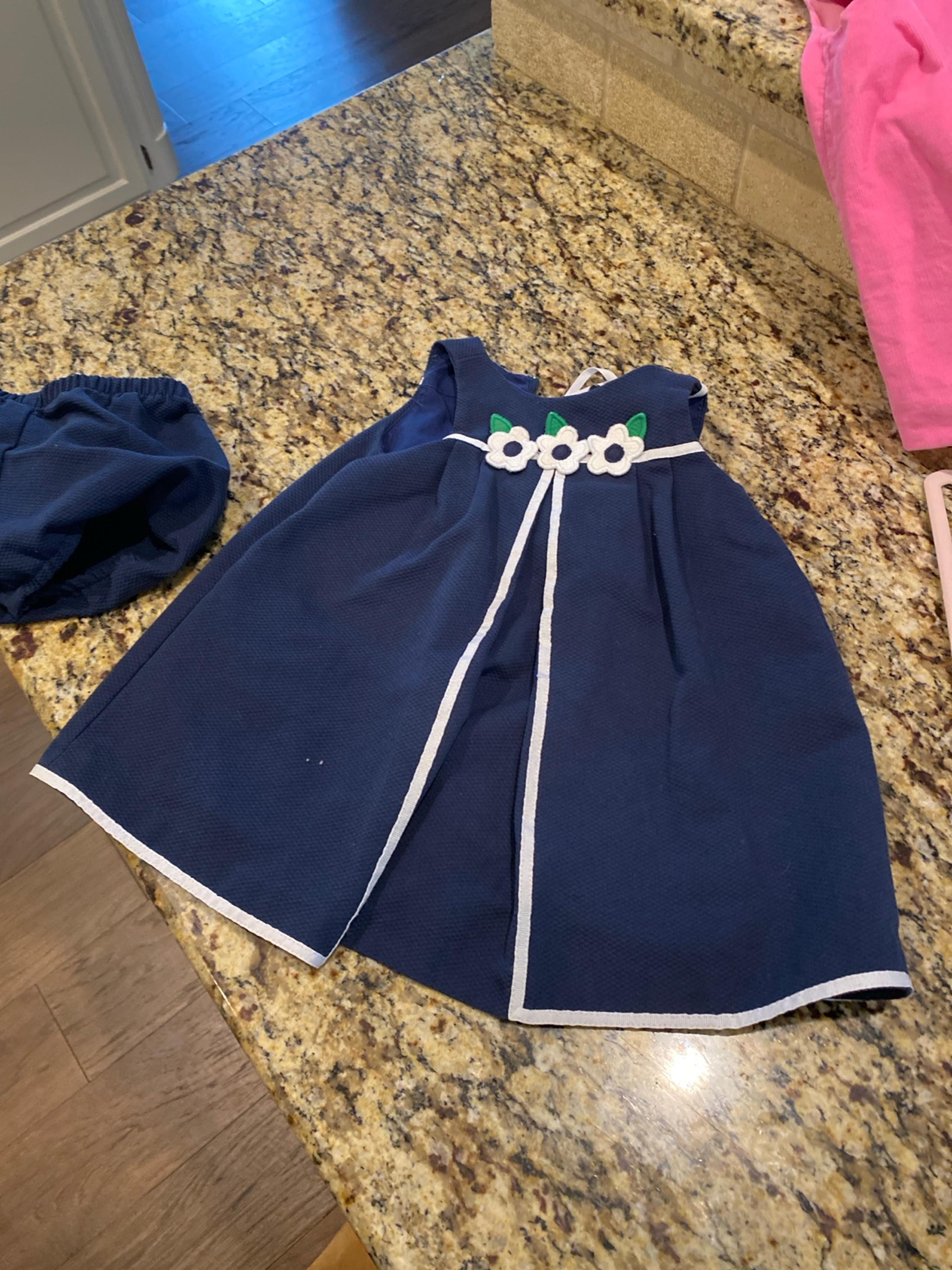 Florence eiseman 18 months dress and bloomers navy