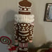 Flocked Gingerbread Nut cracker