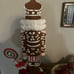 Flocked Gingerbread Nut cracker