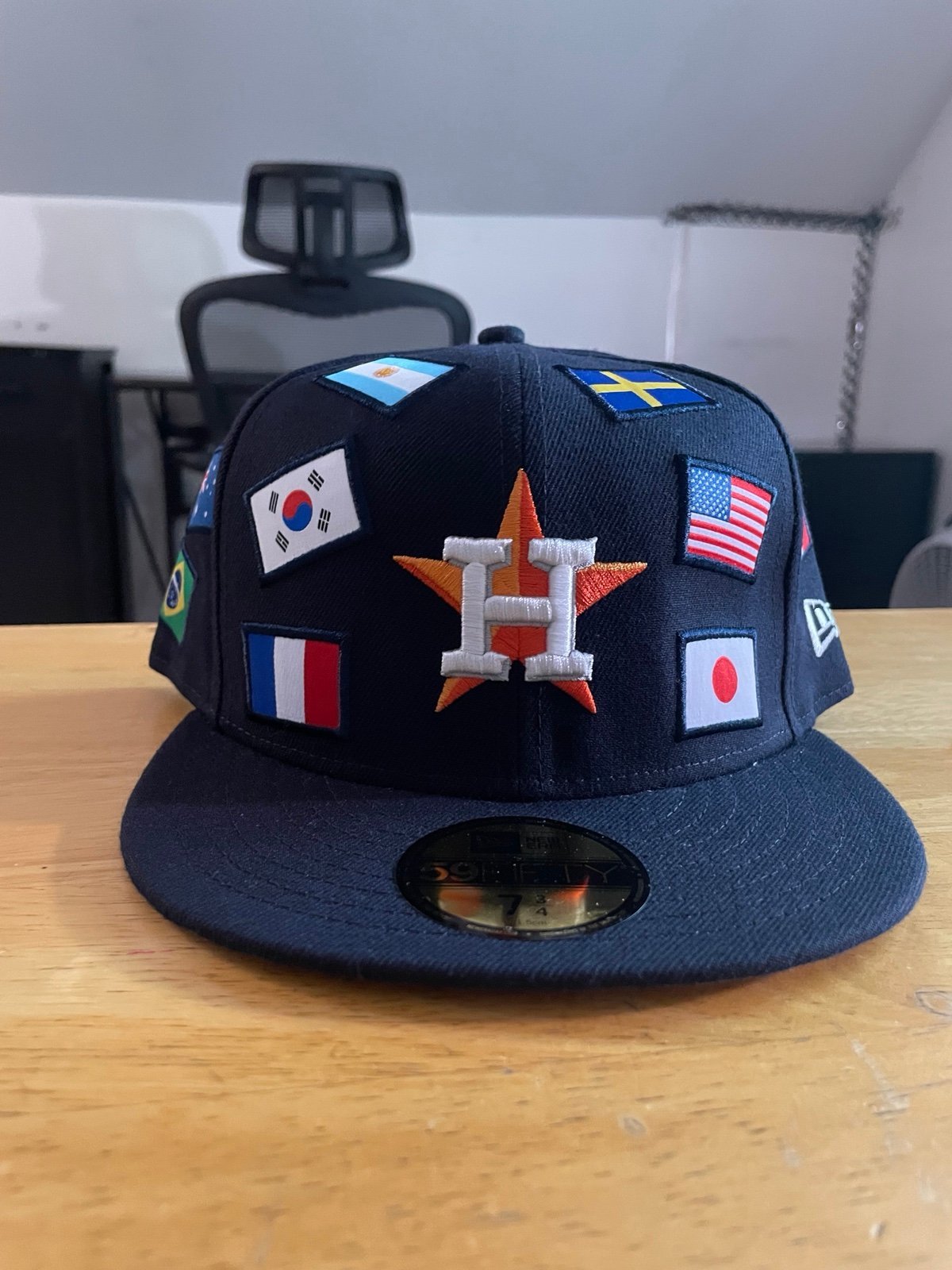 Houston Astros Fitted hat Flag patches (nwt, 7 3/4th)