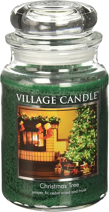 Christmas Tree Large Glass Apothecary Jar Scented Candle