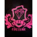 Juicy couture jc black pink diamond pullover sweatshirt top shirt