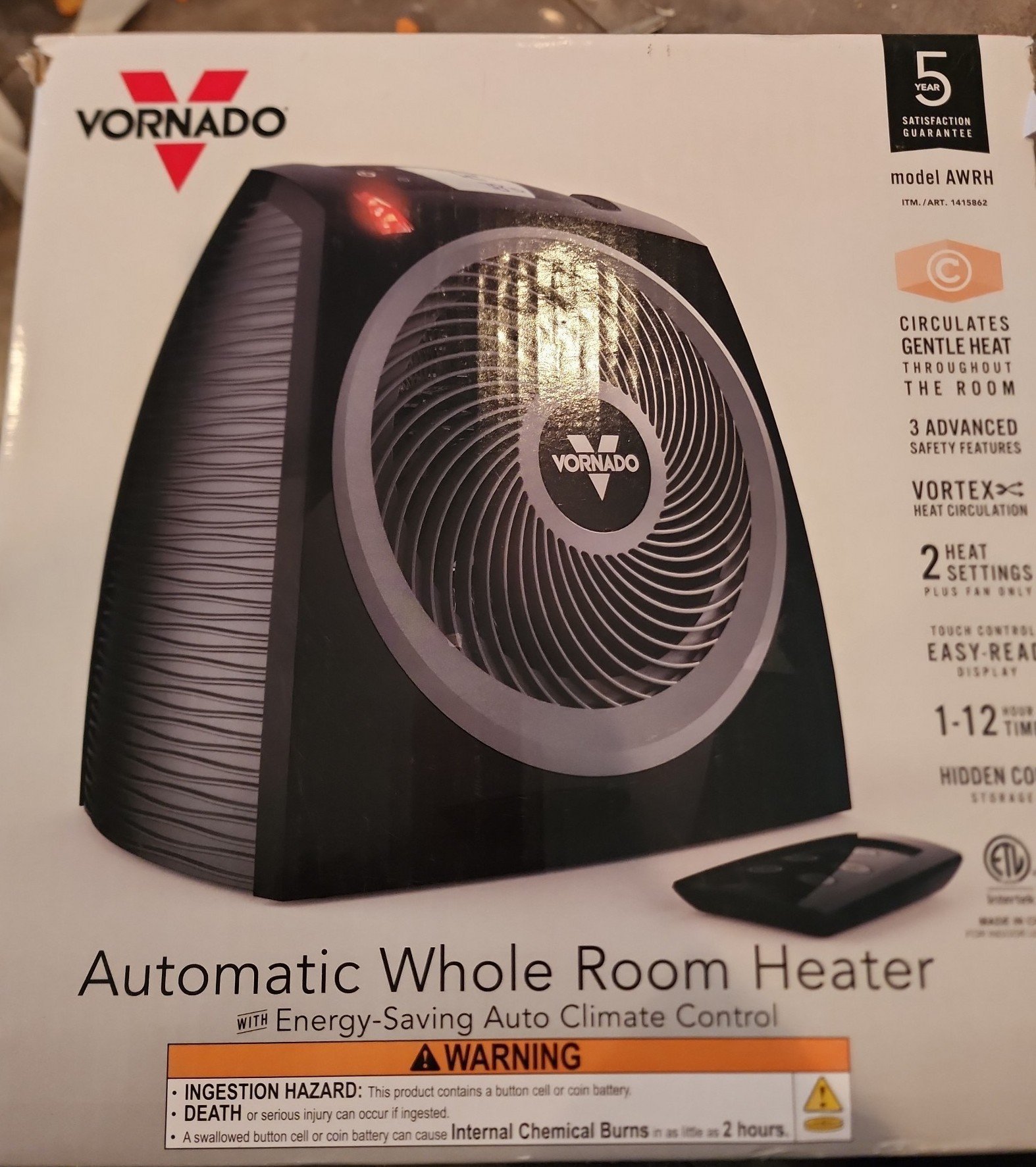 New Vornado Whole Room Heater and Fan, Automatic Climate Control