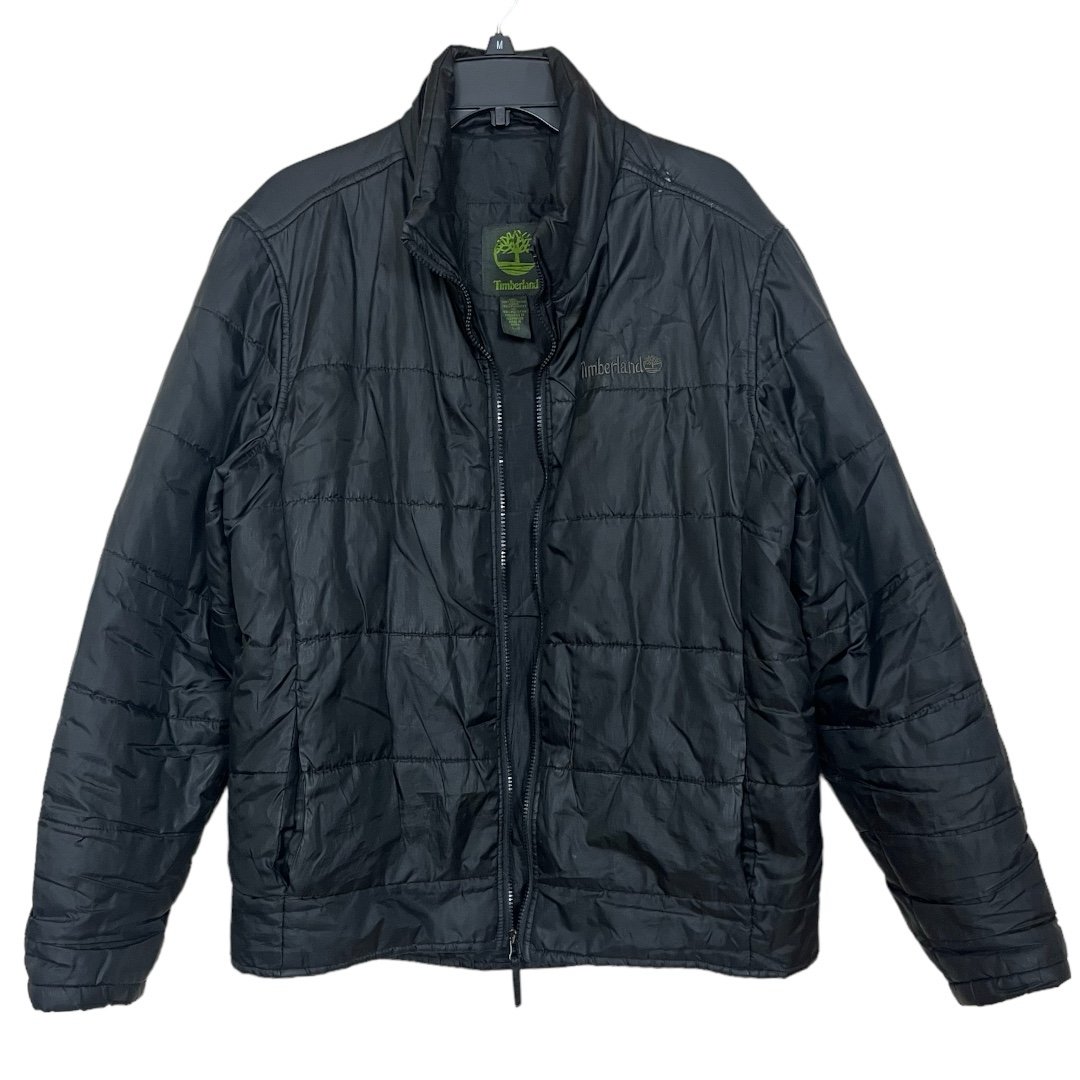 Timberland Black Zip Up Puffer Coat/Jacket with Pockets Size Large