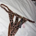 Strappy bandage cheetah thong open back Victorias Secret size XS