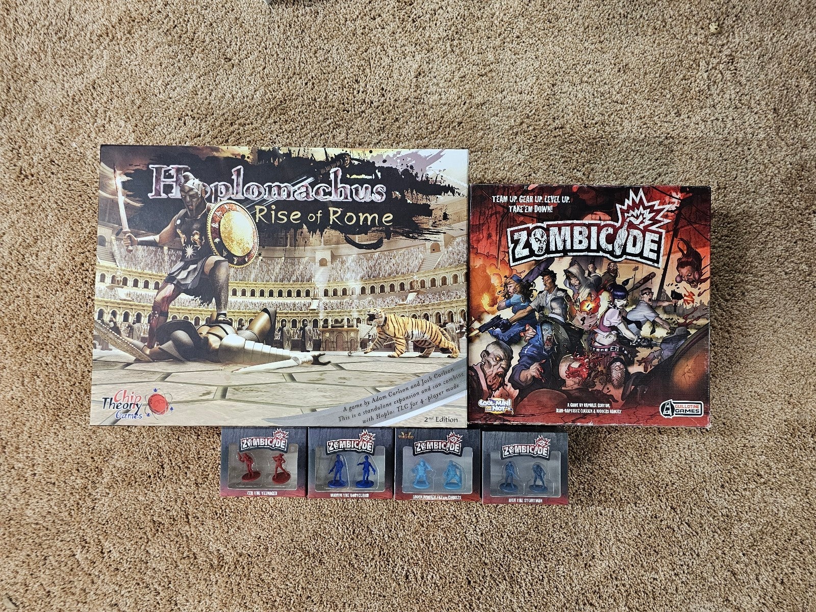 *FREE SHIPPING* Zombicide 1st Ed w/Extra & Hoplomachus Rise of Rome 2nd Ed