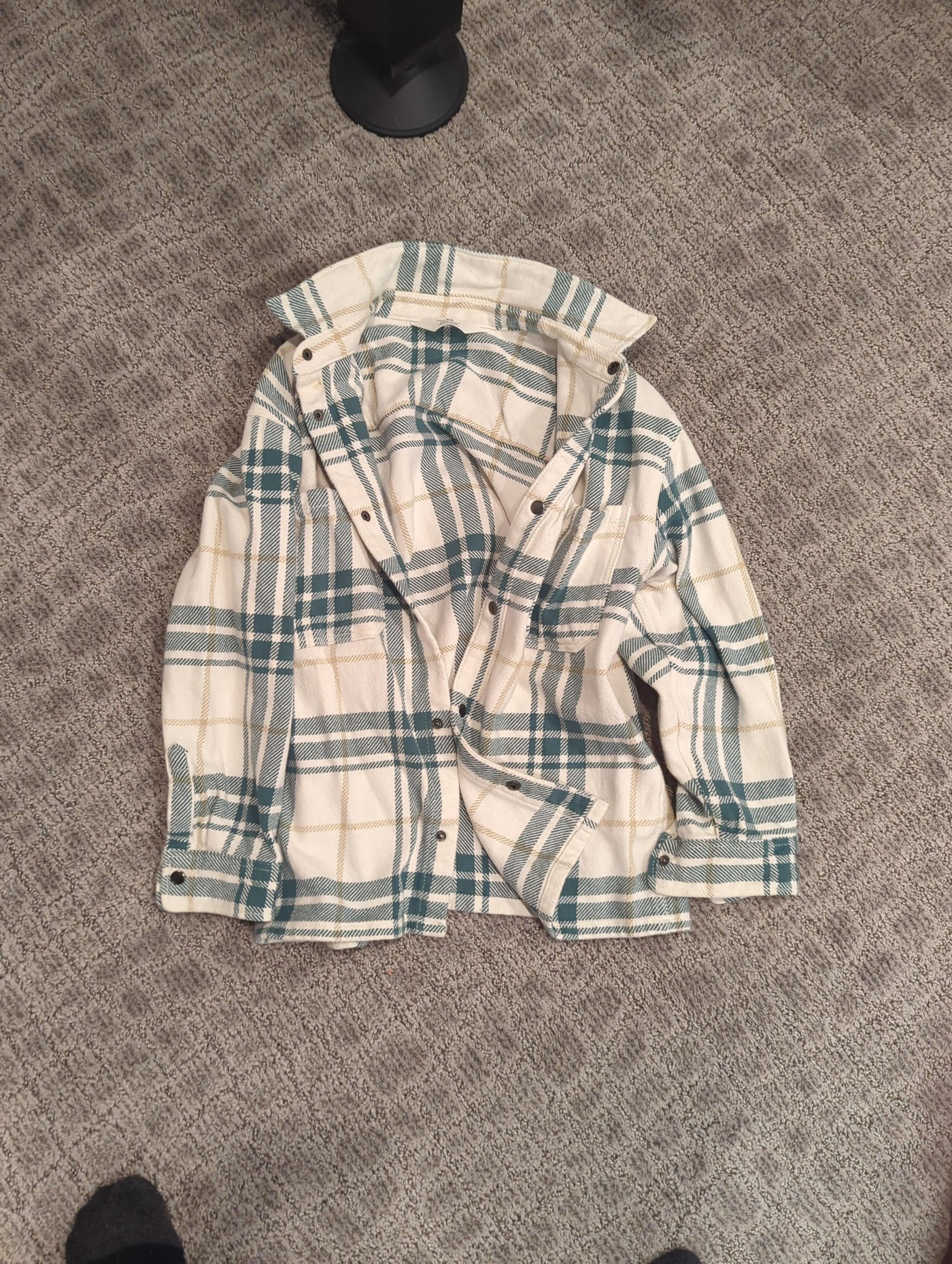 flannel button down jacket. Youth size 10