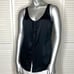 Martin + Osa Black 100% Silk Sleeveless Button Front Ruffled Scoop Neck Blouse 6