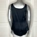 Martin + Osa Black 100% Silk Sleeveless Button Front Ruffled Scoop Neck Blouse 6