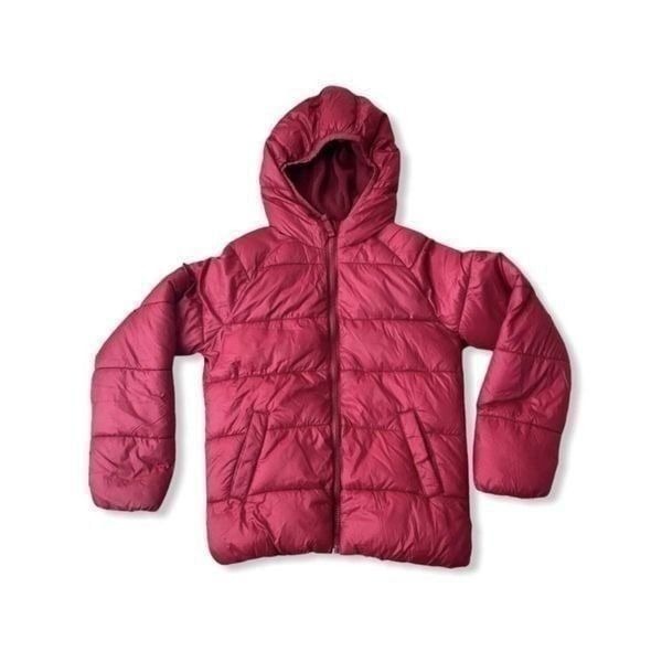 Old Navy Red Girls Lined Hooded Puffer Parka