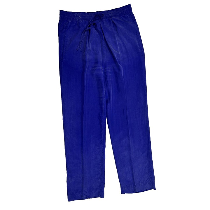 Vintage Gauzy Silk Pleated Trouser Pants Purple