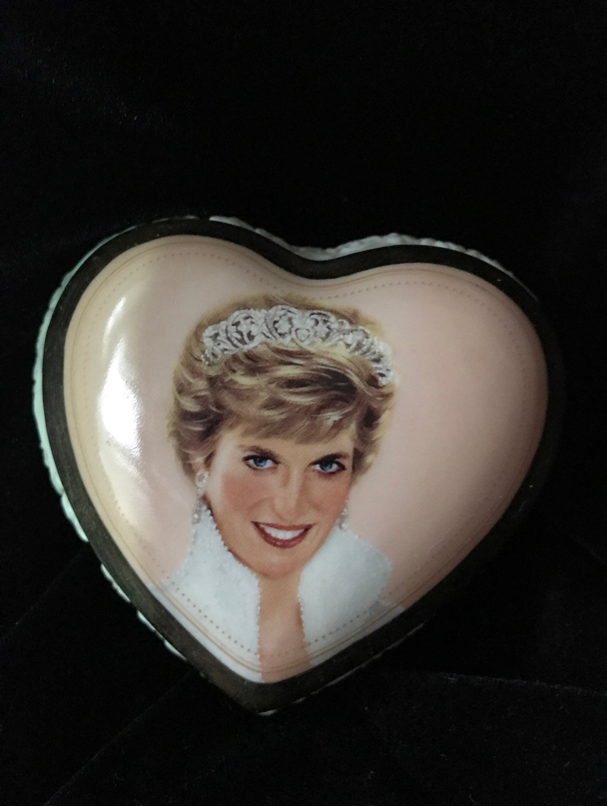 Vintage Princess Diana Heart shaped Music & Trinket Box