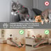 Large-Brown 55.1'' long Adjustable Folding Pet Ramp, Upgrade Rubber Pet Steps