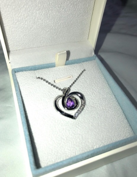 Heart Birthstone Necklace for Women Mothers Day Gifts for Mom Sterling Silver