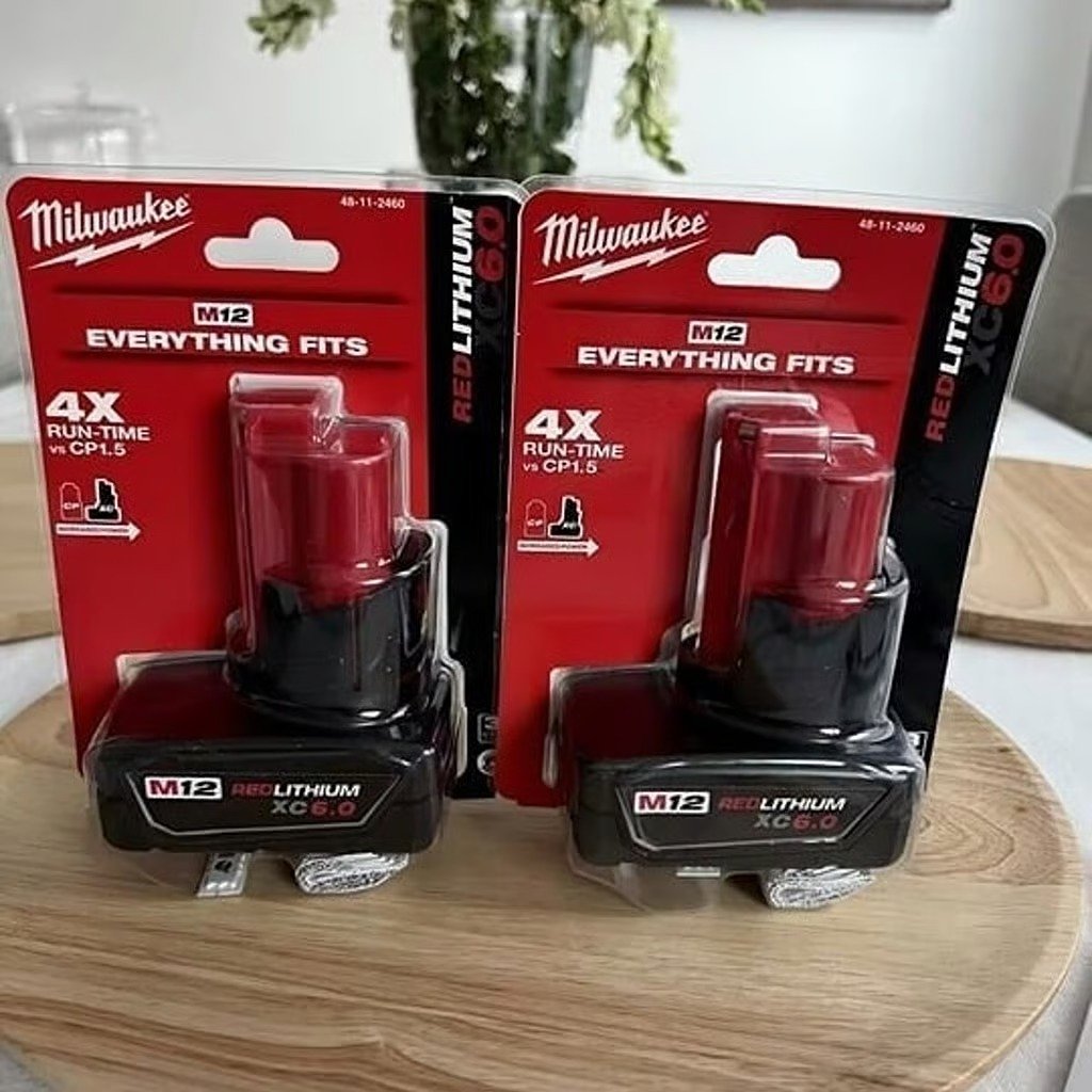 2 PCS Milwaukee 48-11-2460 M12 REDLITHIUM XC 6.0 Extended Capacity Battery