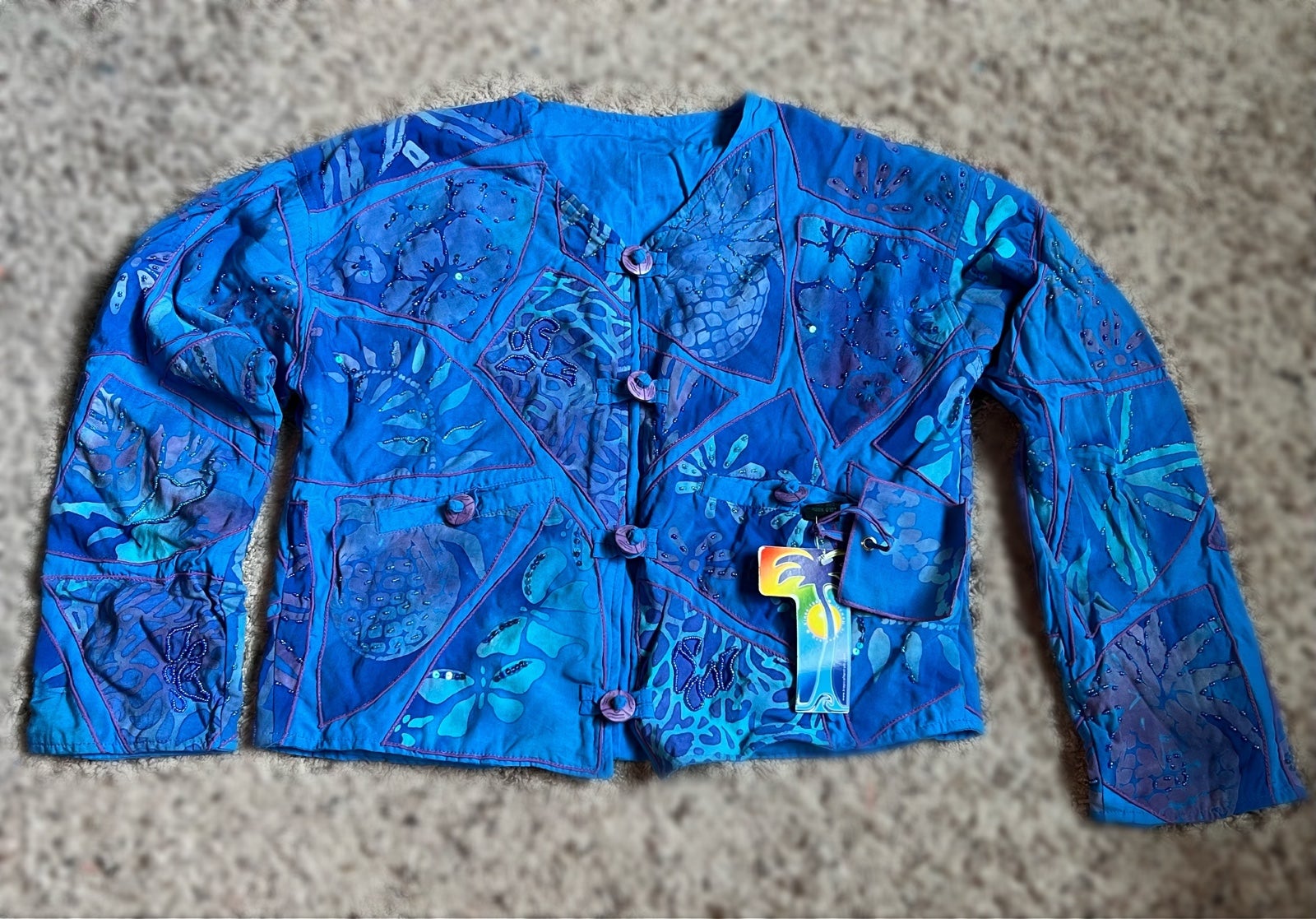 NEW WITH TAGS Tropical Tantrum Beaded Jacket