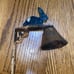 Vintage Cast Iron Rabbit Door Bell Dinner Bell Wall Mount Rustic Chippy Paint
