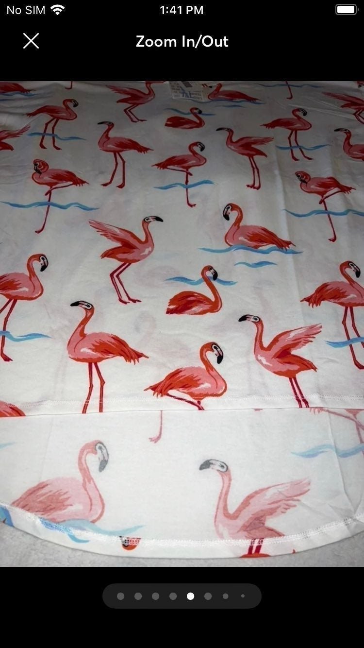 Lularoe Irma Tunic White Pink Flamingos LLR Unicorn New Small 8/14 NWT