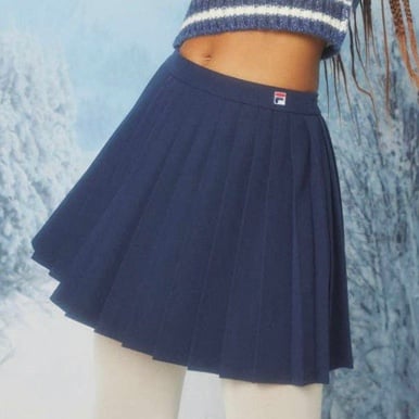Fila UO navy pleated skirt NWT