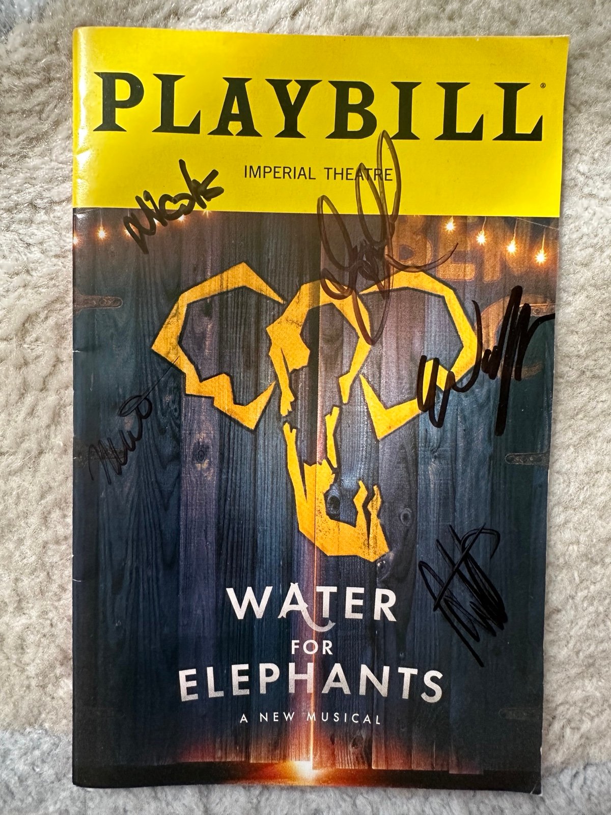 Water For Elephants Signed Broadway Playbill