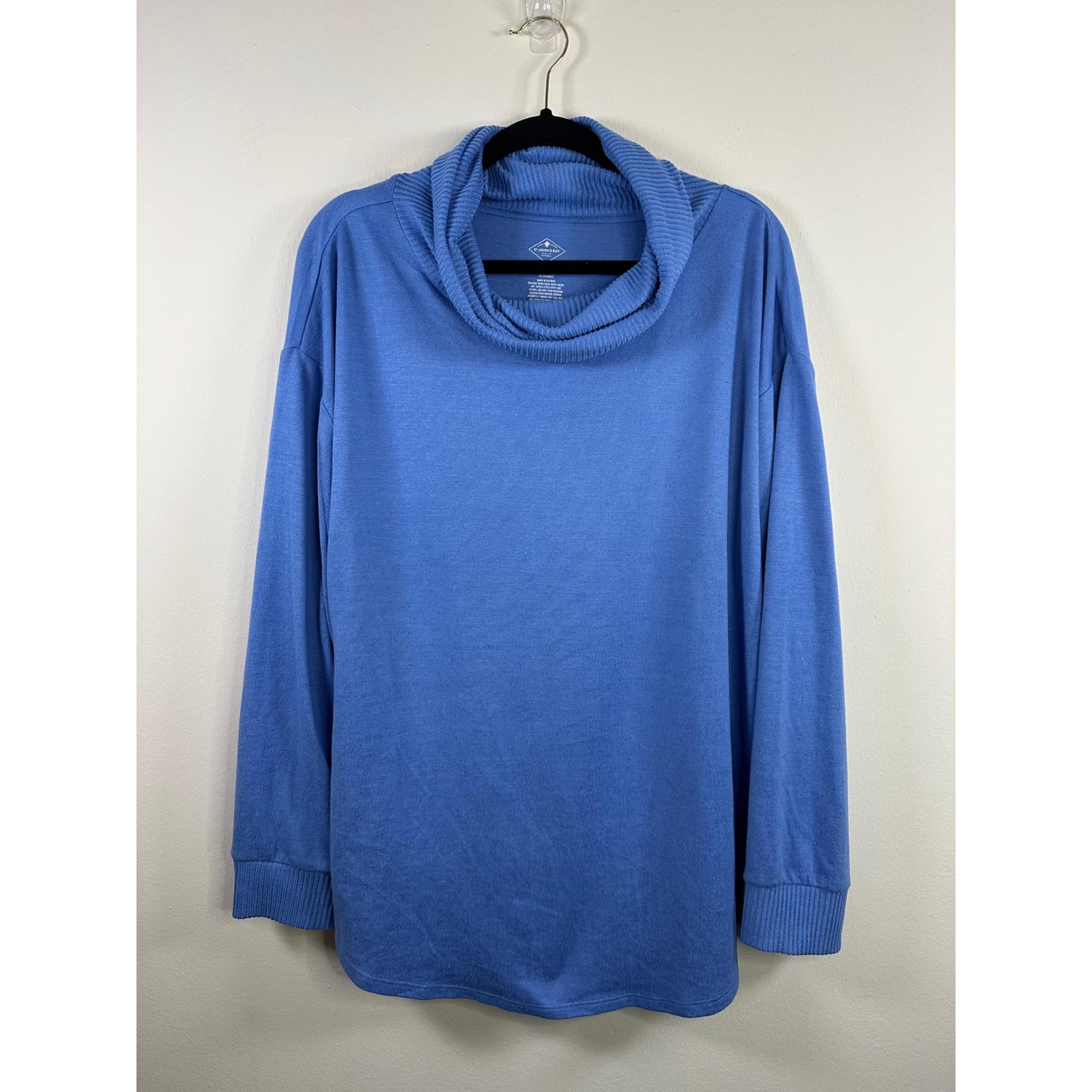 St. John's Bay Blue Cowl Neck Sweater Size XXL