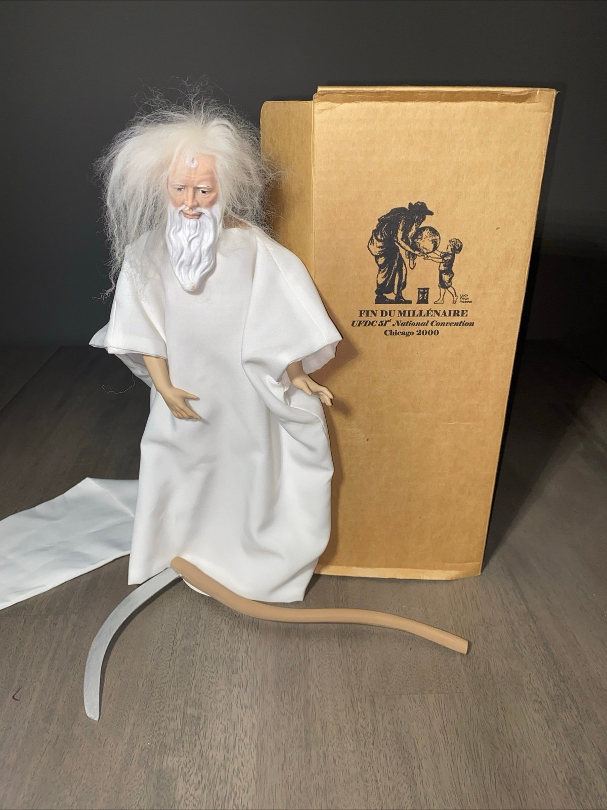 UFDC 2000 MARCUS Father TIme Porcelain Doll, Fin du Millenaire Susan Dunham