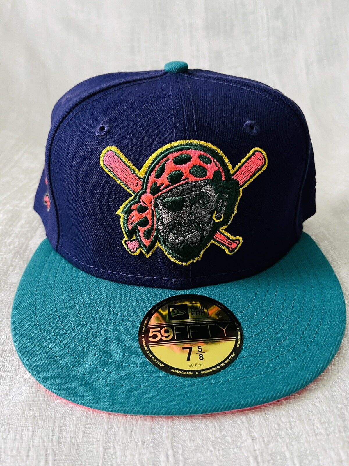New Era Pittsburgh Pirates All Star Patch Pink UV 59Fifty 5950 7 3/8 Hat Cap NEW