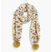 New! Madewell Patterned Pom-Pom Scarf