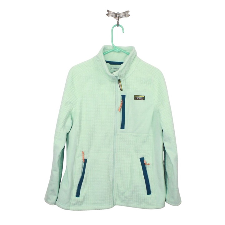 LL Bean Women's Mountain Classic Windproof Fleece Jacket Pastel Lichen Large