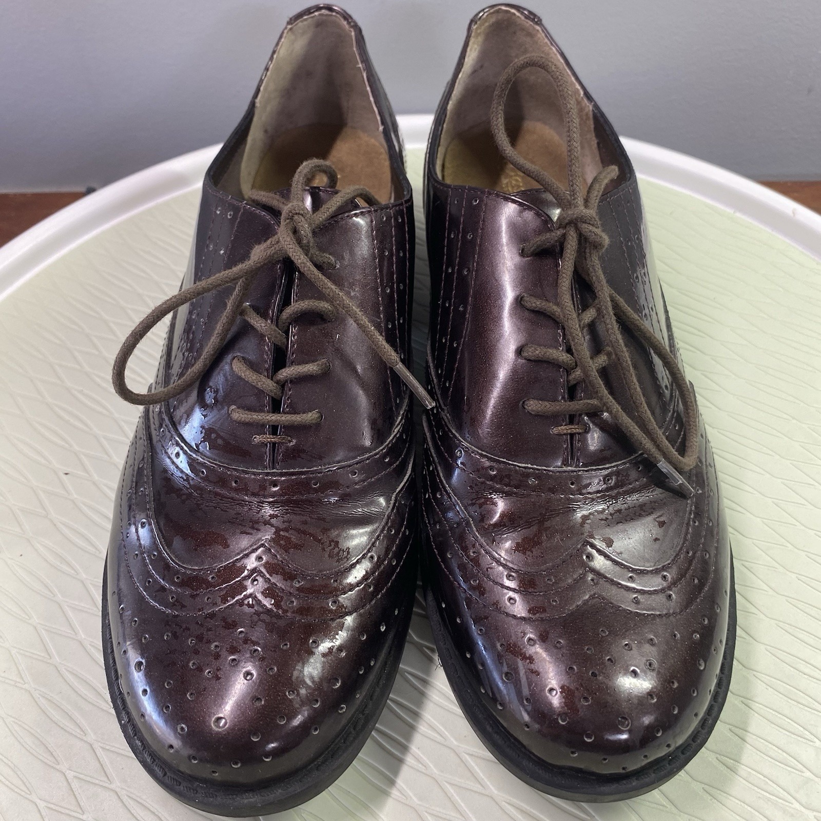 GH Bass&CO Brown Della Leather Wingtip Oxford Shoes-US Men 11M Great Cond