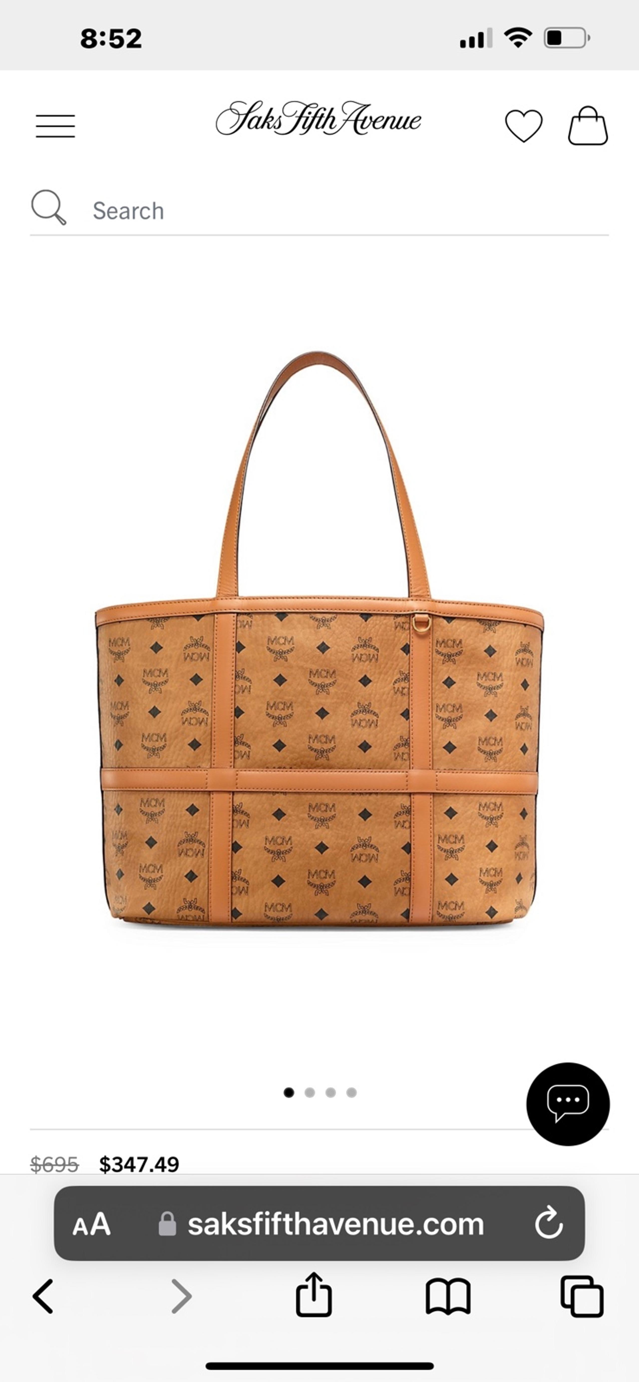 MCM Delmy Visetos Medium Shopper Tote