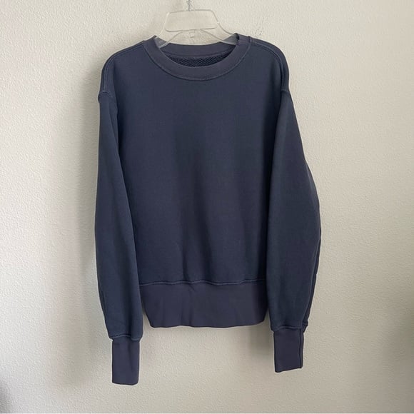 Imogene & Willie Washed Grey Oversized Crewneck Sweater