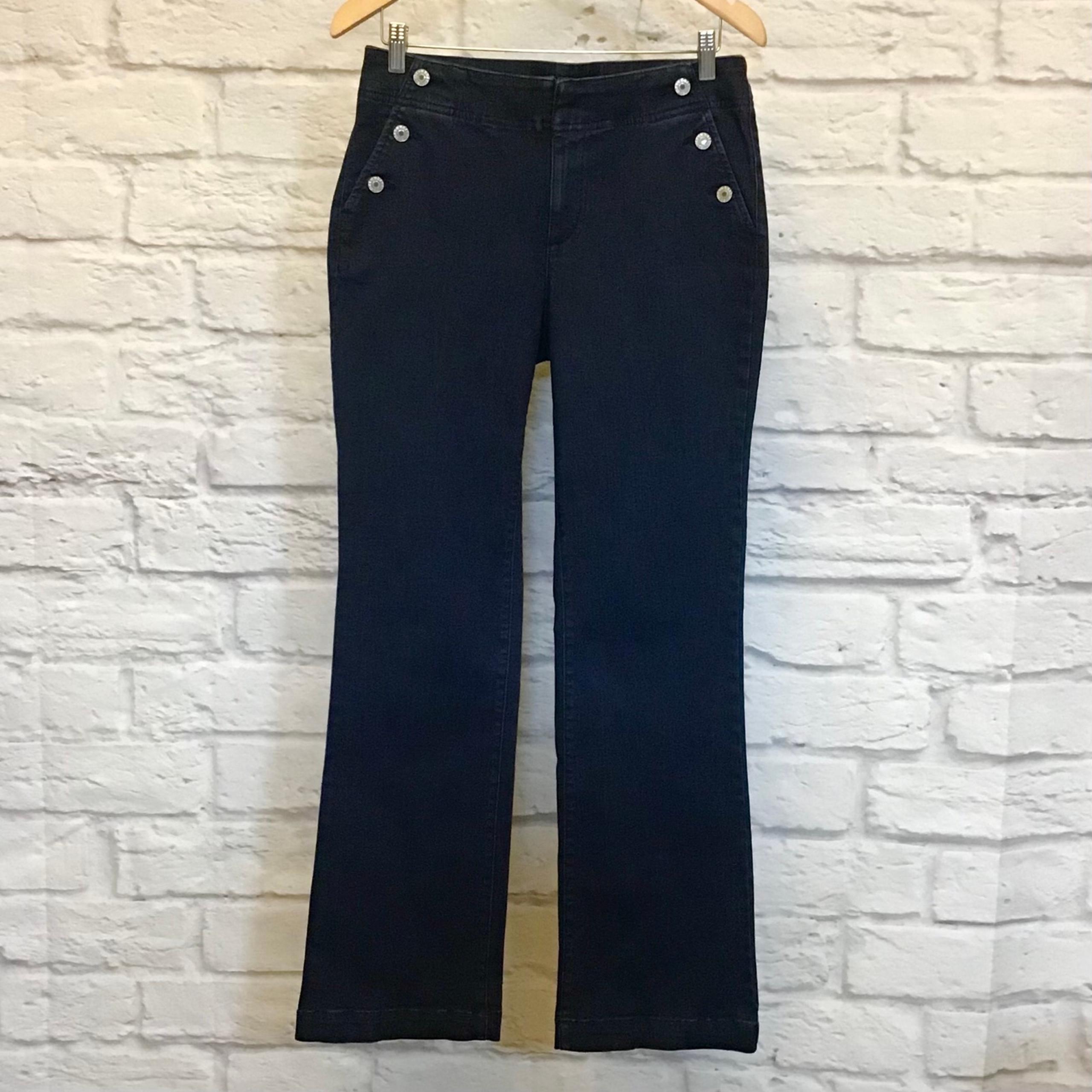 Talbots 6 Simply Flattering Women’s Jeans Nautical Bootcut Dark Wash Sailor