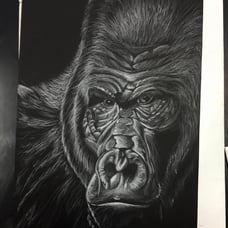 Thinking Monkey Custom Digital Art