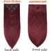 Burgundy Double Weft Clip in Human Hair Extensions Thick 20 Inch 8A Grade Soft