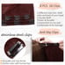 Burgundy Double Weft Clip in Human Hair Extensions Thick 20 Inch 8A Grade Soft