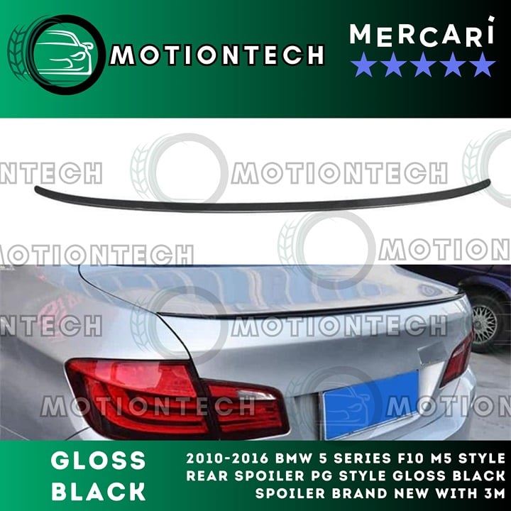 2010-2016 BMW 5 Series F10 M5 Style Rear Spoiler PG Style Gloss Black Spoiler Br