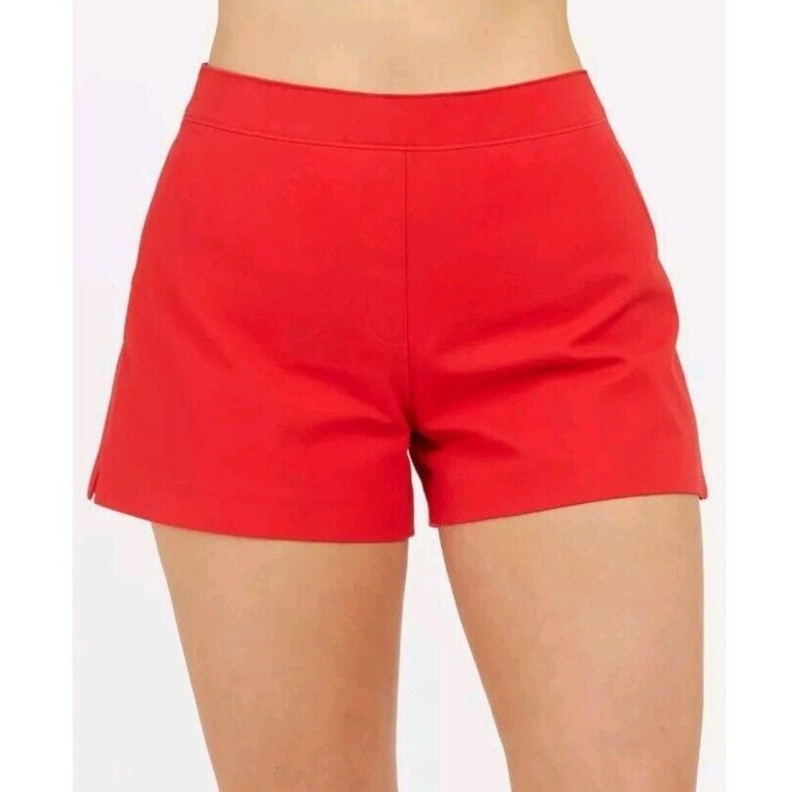 Spanx On The Go 4" Pull On Shorts Women's Size Large Red