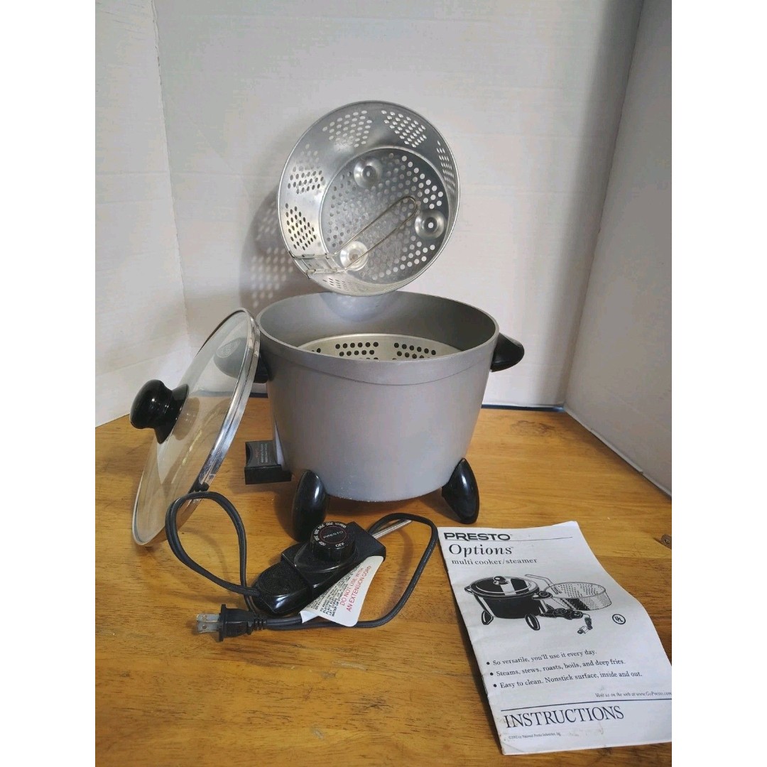 Presto 6 Quart Options Electric Multi-Cooker/Steamer EXTRA FRY BASKET!