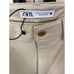 ZARA Faux Leather Super High Rise Slim Flare Pants Slit size 2 34 Long Beige