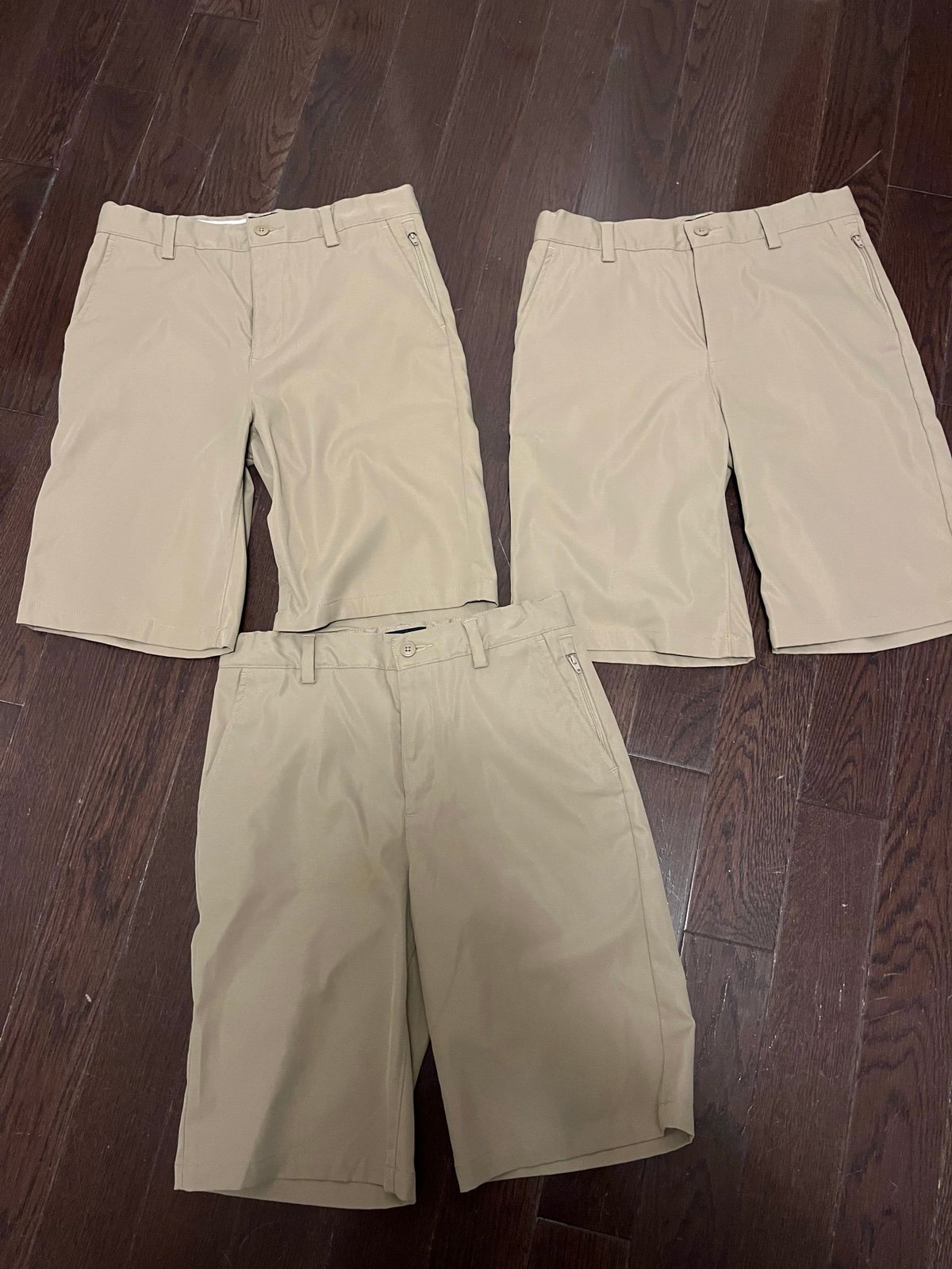 3 Pairs Lands End School Uniform Active Chino Shorts Boys 14 Adjustable Waist