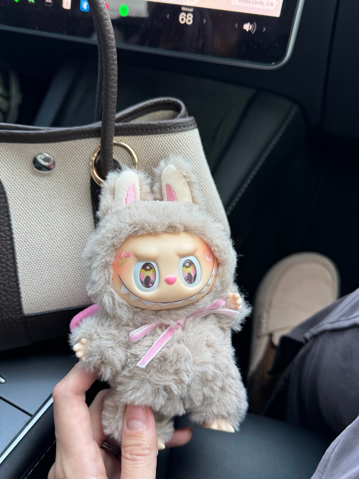 【Customized LABUBU Doll】THE MONSTERS Winnie Pink Bow - Vinyl Plush Hanging Card