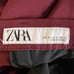 Zara Men’s Burgundy Pleated Satin Feel Tapered Pants Size 32 Inseam 28